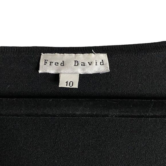 Fred David Women's Black Soft Knit Crewneck Top - Picture 4 of 5